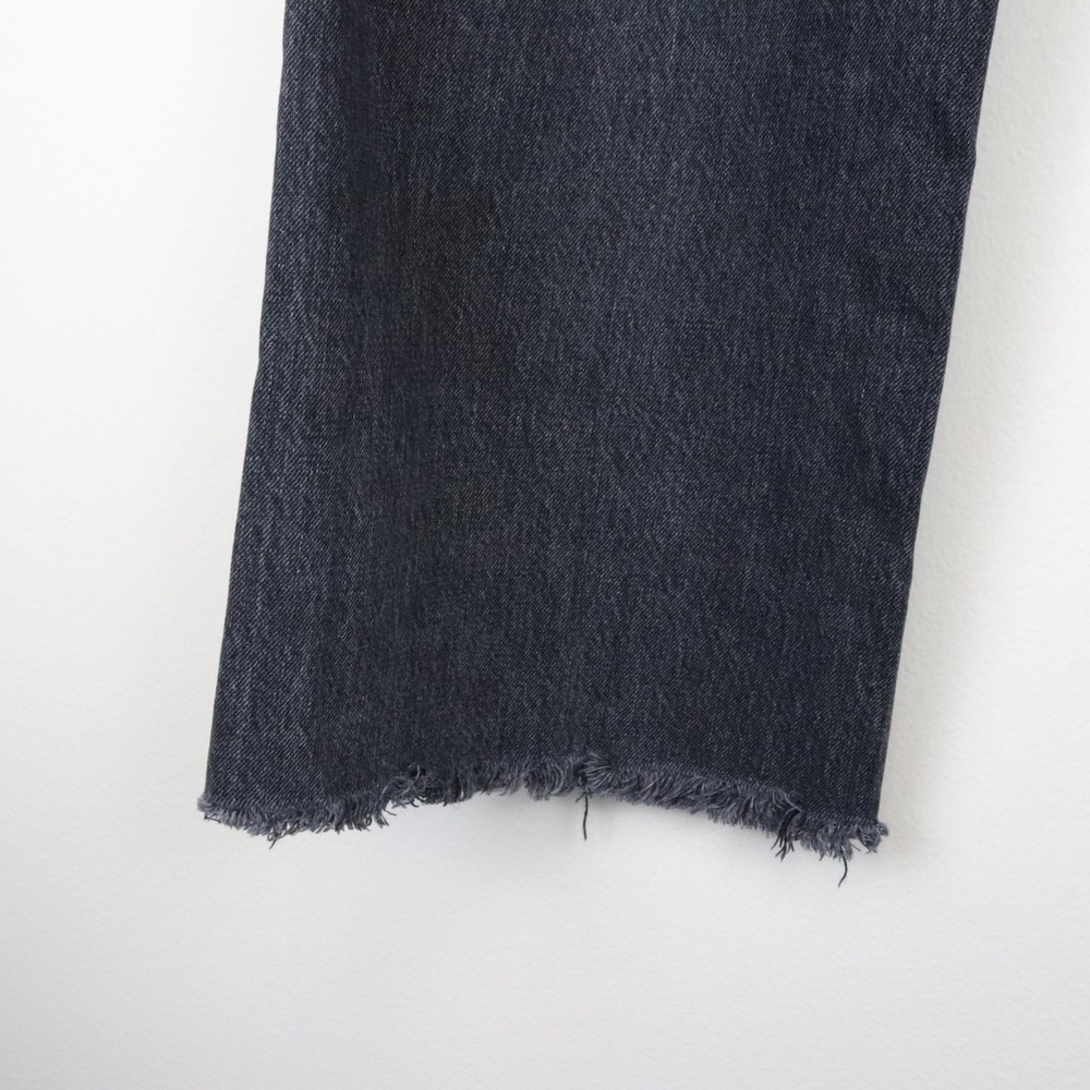 Citizens of Humanity Annina High Rise Wide Leg Jeans Washed Black 28 Raw Hem - Picture 8 of 12